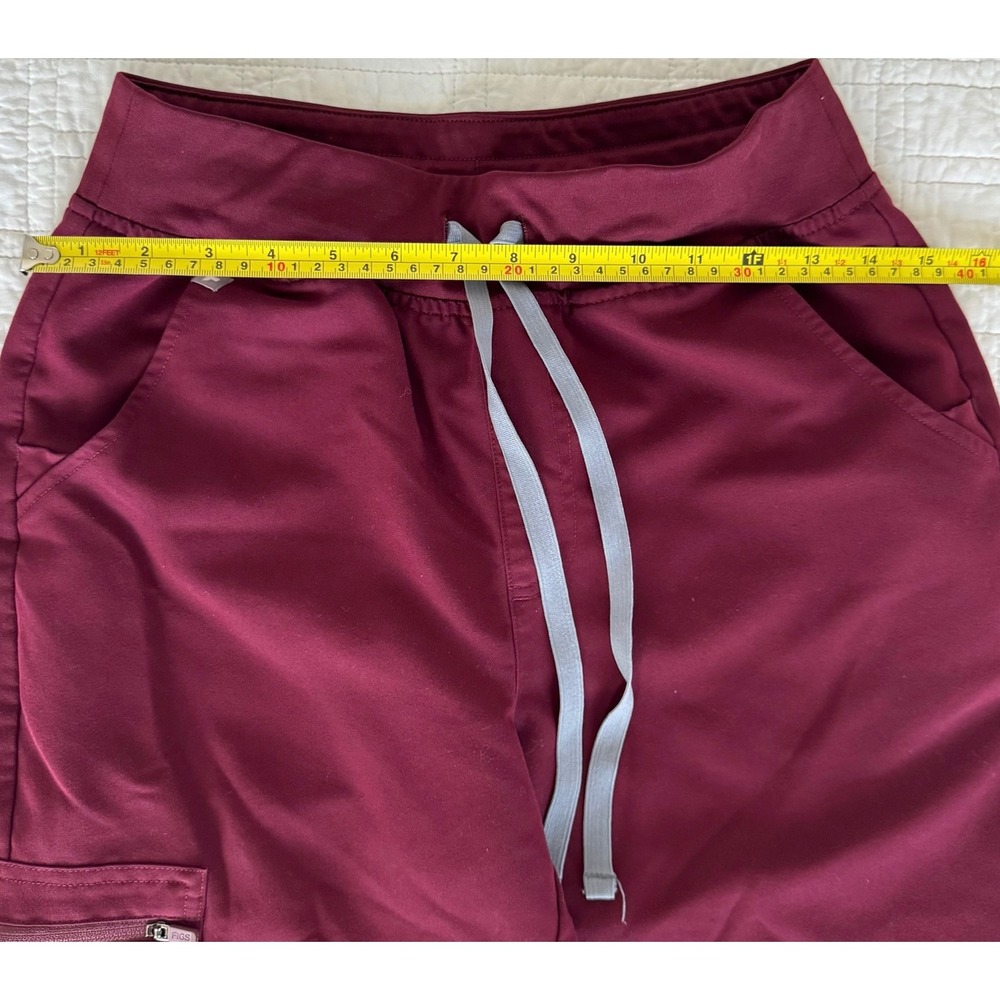 FIGS Zamora Jogger Scrub Pants Womens Small Burgundy Maroon Medical Uniform S - Picture 5 of 7